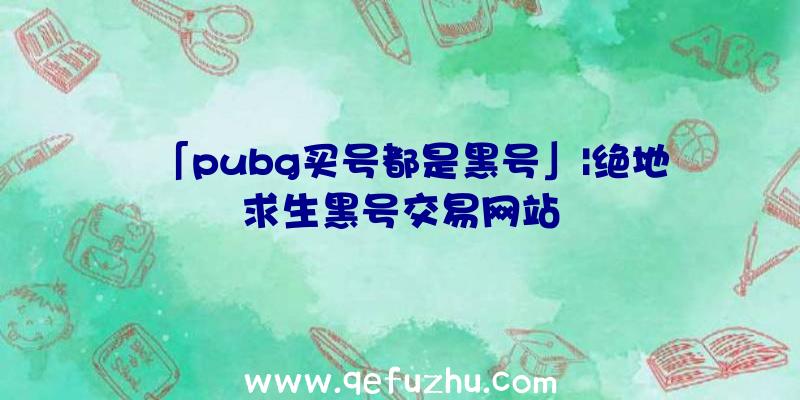 「pubg买号都是黑号」|绝地求生黑号交易网站